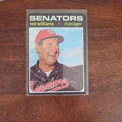 1971 Topps Baseball Ted Williams