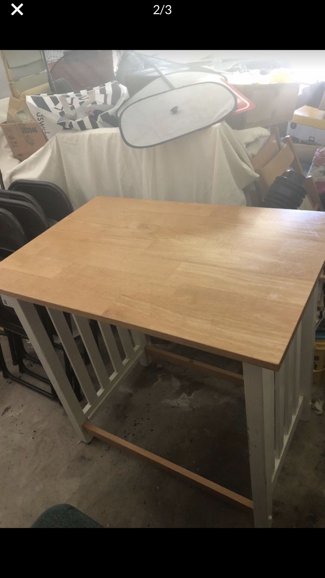 Small table and two stools