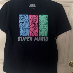 Super Mario Bros. Black Men’s T-shirt Size L