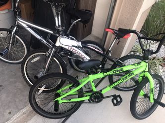 3 bikes AMC (chrome) Rhino and MADD Gear