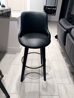 Amisco leather swivel chairs barstools bar height (7)
