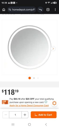 36 inch round led mirror
