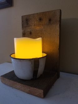 Antique Drinking Cup Candle Holder