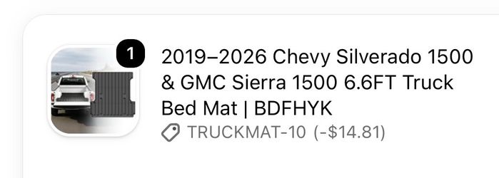 Truck bed mat