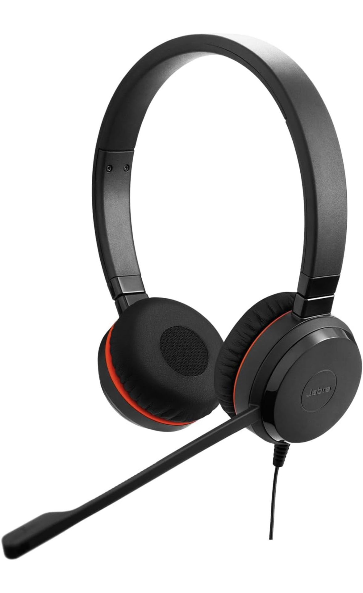 Jabra Evolve 20 SE Wired Dual-Ear Headset with Microphone for Work, USB-A and USB-C Wired Headphones, Microsoft Teams Certified, On-Ear Comfort, Conne