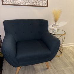 Navy blue accent chair