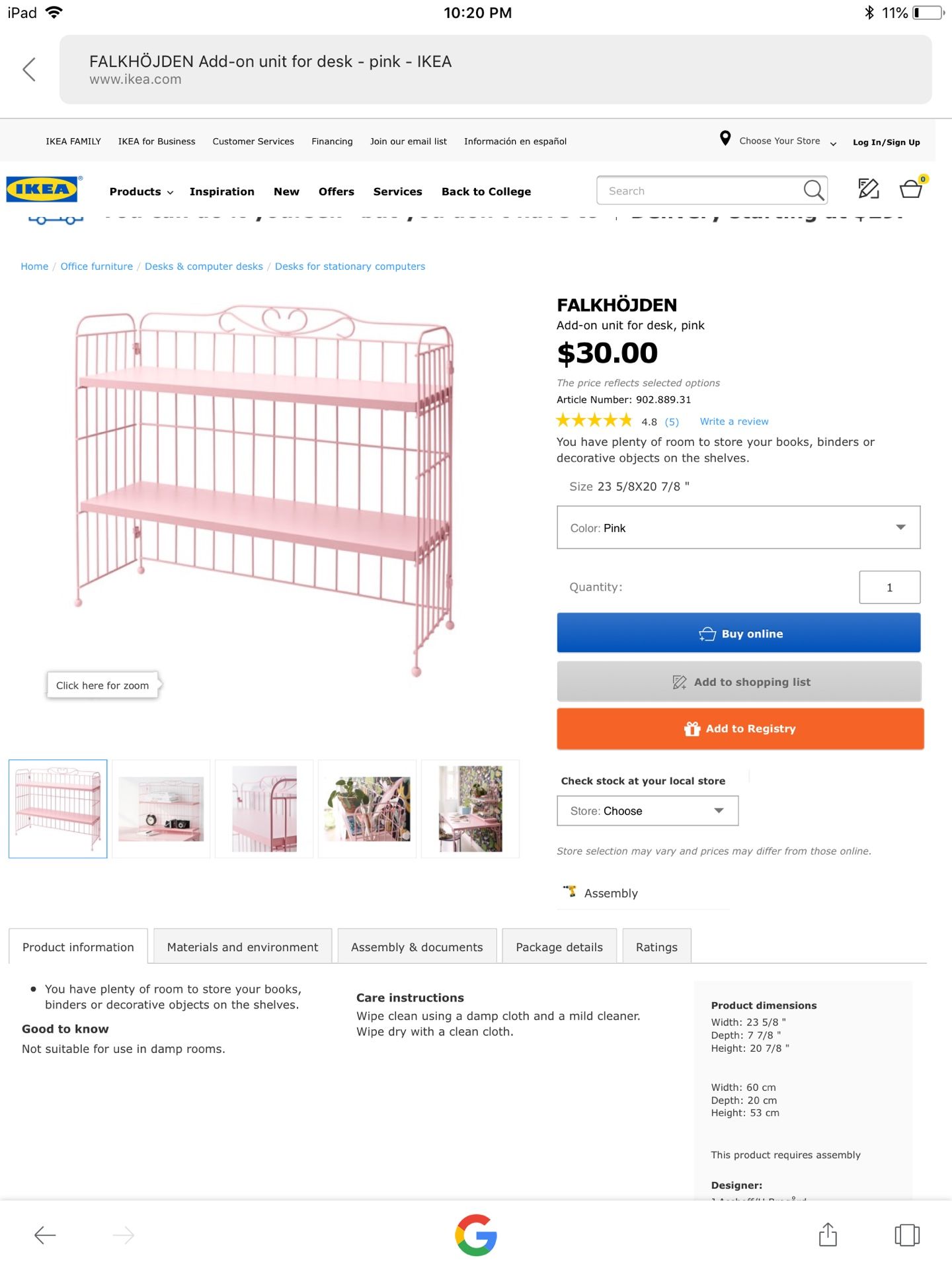 Falkhojden desk sale