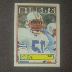 Topps 1983 Daryl Hunt Houston Oilers #277 Football Card Vintage Collectible Sports NFL Pro Professional
