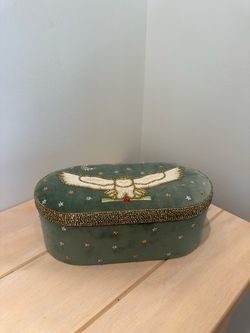 Harry Potter Hedwig Beaded Velvet Jewelry Box