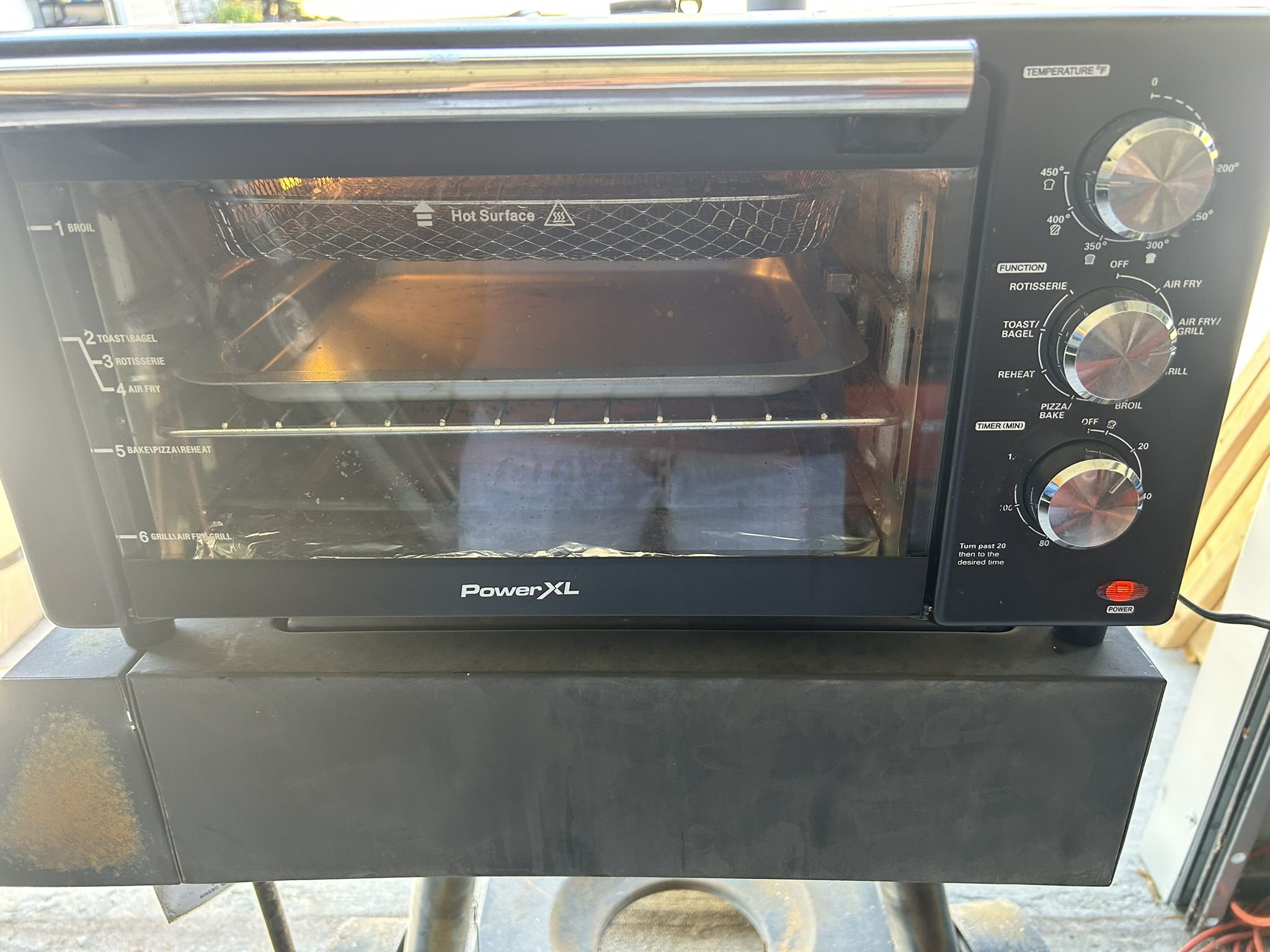 PowerXL Air Fryer Grill Plus Toaster Oven with Air Fry, 8 Functions / Like New / Read Below ⬇️