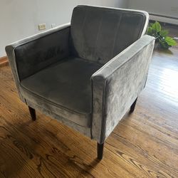Grey accent chair