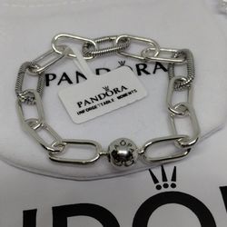 New Pandora Moments Me Link Chain Charm Bracelet Size 7.5 Inches