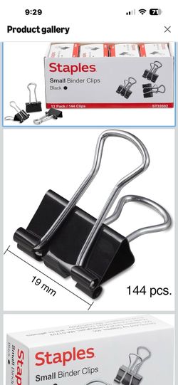 Small Binder Clips 12 pack 144 clips
