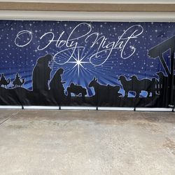 7x16 Nativity Garage Door Mural  