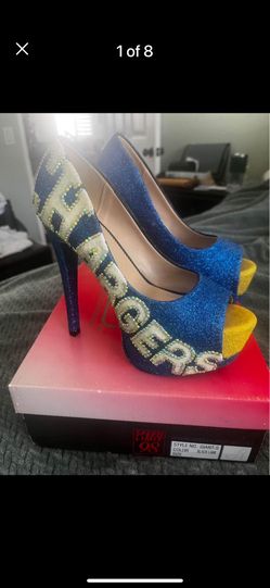 Custom NFL San Diego LA Chargers Peep Toe Heels