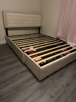 Queen Bed Frame with Storage