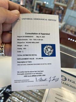 loose diamond 1.59 cts vs1