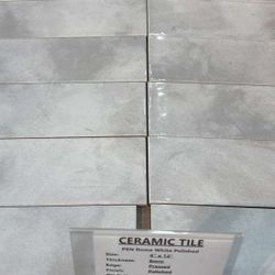 White Ceramic Polished Tile