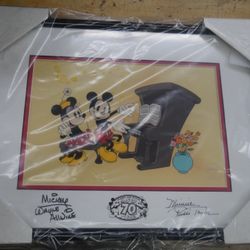 Disney MUSIC TO MY EARS Limited Edition Signed Serical COA Mickey Mouse Minnie.  