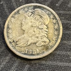 1831 Liberty Cap Dime. Authentic. USA Coin