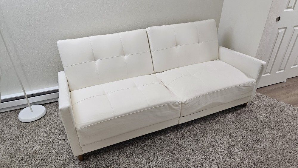White sofa.