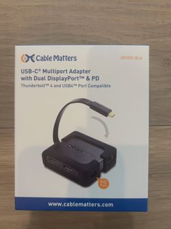 USB-C Multiport Adapter With Dual DisplayPort 