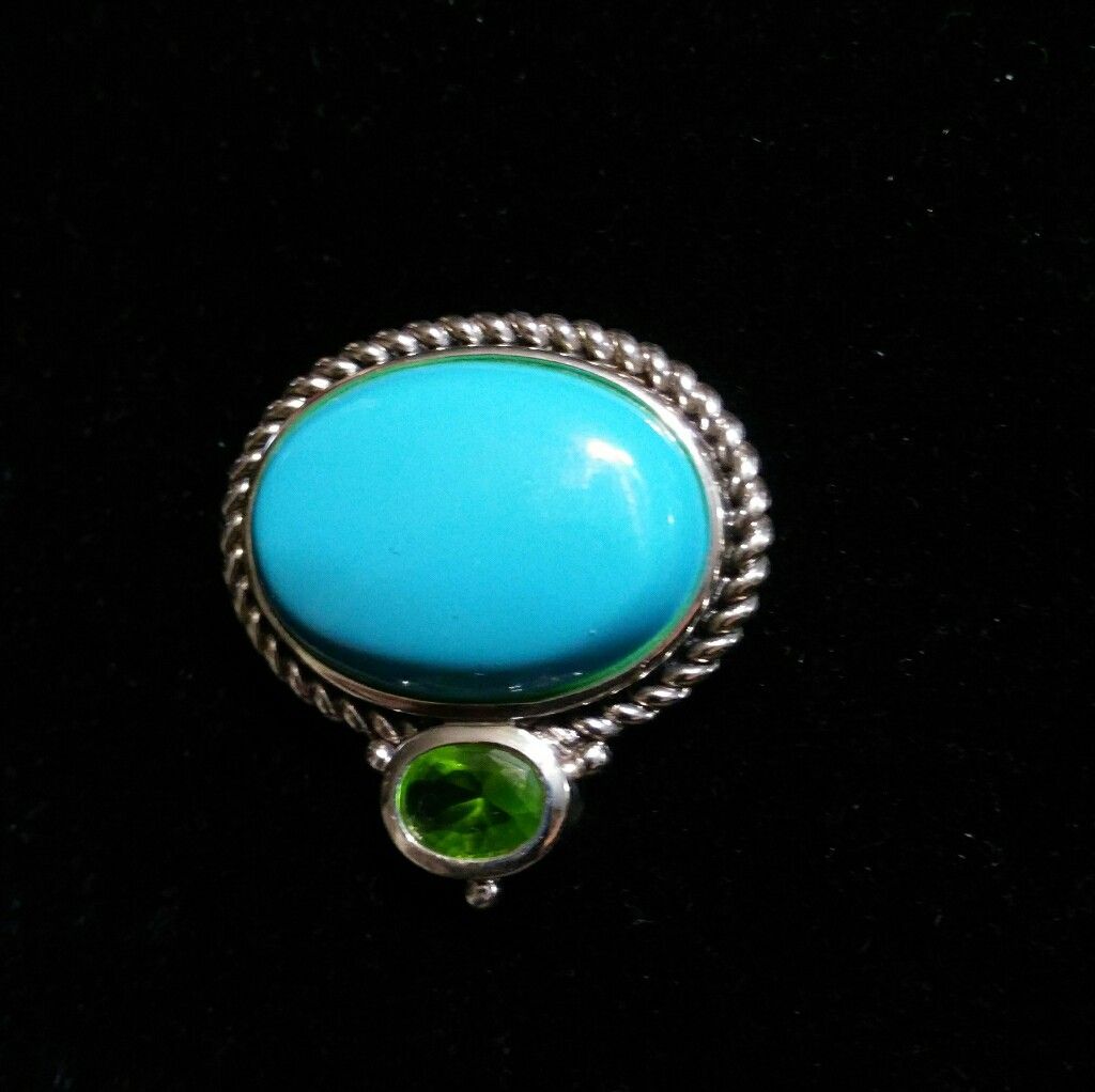 Sterling silver turquoise pendant