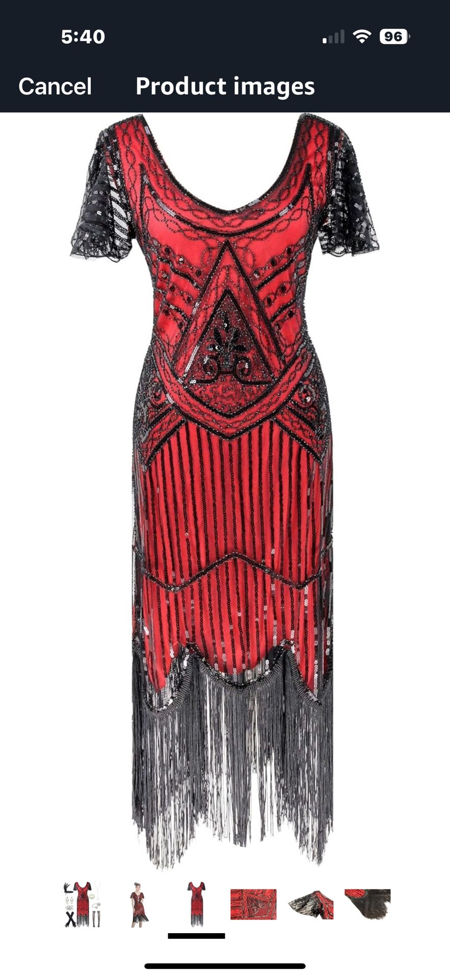 Sequin Dress Red/Black
