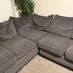 Gray Fabric Sectional Sofa