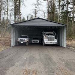 Truck Vehicle Boat Rv Trailer Covered Storage Steel Carport Garage 