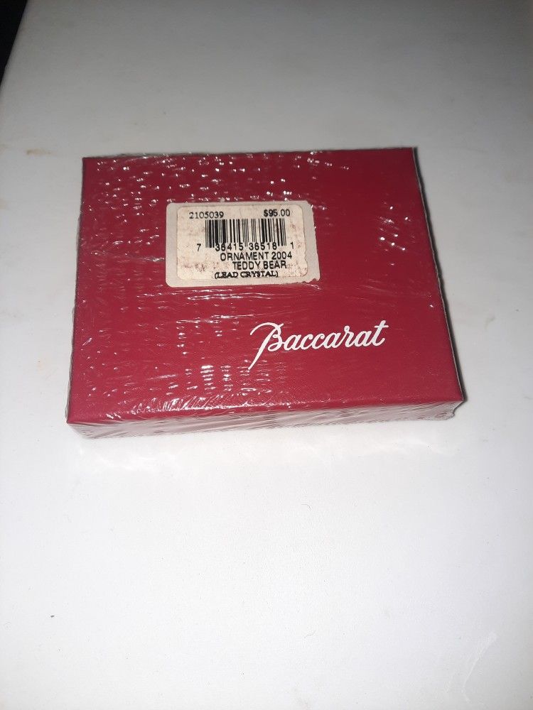 Baccarat 2004 Teddy Bear Ornament Crystal