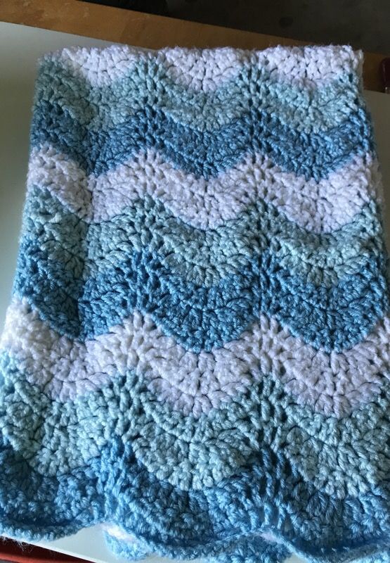 Hand done baby blanket