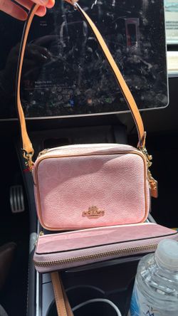 Light pink bag and wallet