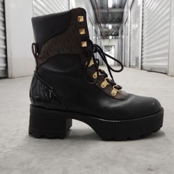 Michael Kors Black Leather Starr Booties