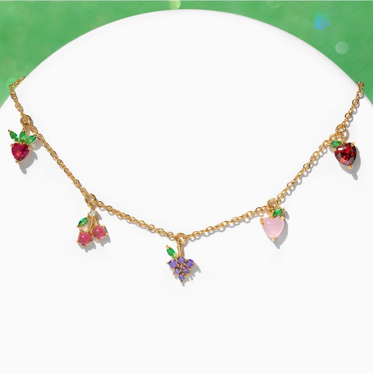 Solid Gold Girls Crew GC Fine Fruit Basket Choker
