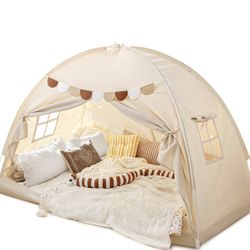 Sherilyn Full Size Bed Canopy Toddler Bed Tents for Kids Dream Tent on Bunk Bed Privacy Space Blackout Sleeping Playhouse Tents Indoor Portable Drafty