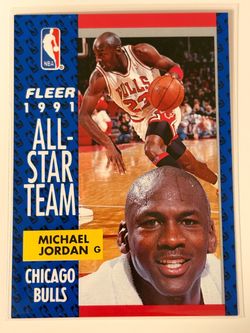 1991-92 Fleer All-Star Team 10-card set #210–219 featuring Michael Jordan #211