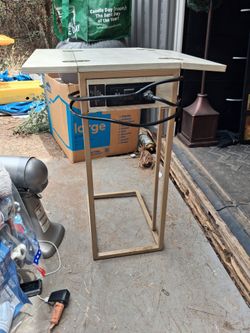C-Table Side Table with Power Strip