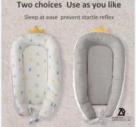 Baby Lounger Baby Nest for Co Sleeping Portable Breathable Cotton Newborn Lounger Nest Baby Sleeper Bassinet Bed Suitable for Home Traveling