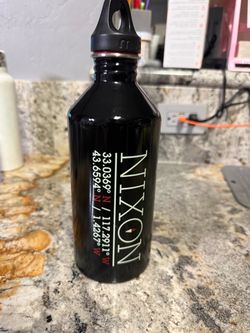 Nixon Black Metal Water Bottle