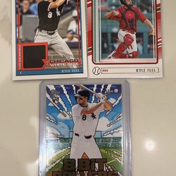 2024-2026 Kyle Teel RC Card Lot (3) Relic Topps 2026 8 Bit Baller Teel RC Plus