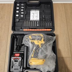 New 21V Drill set with toolbox