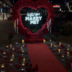 Red Heart Floral Candles carpet
