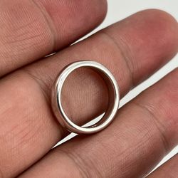 925 Sterling Silver Band Handmade Ring Size 6.5 5MM