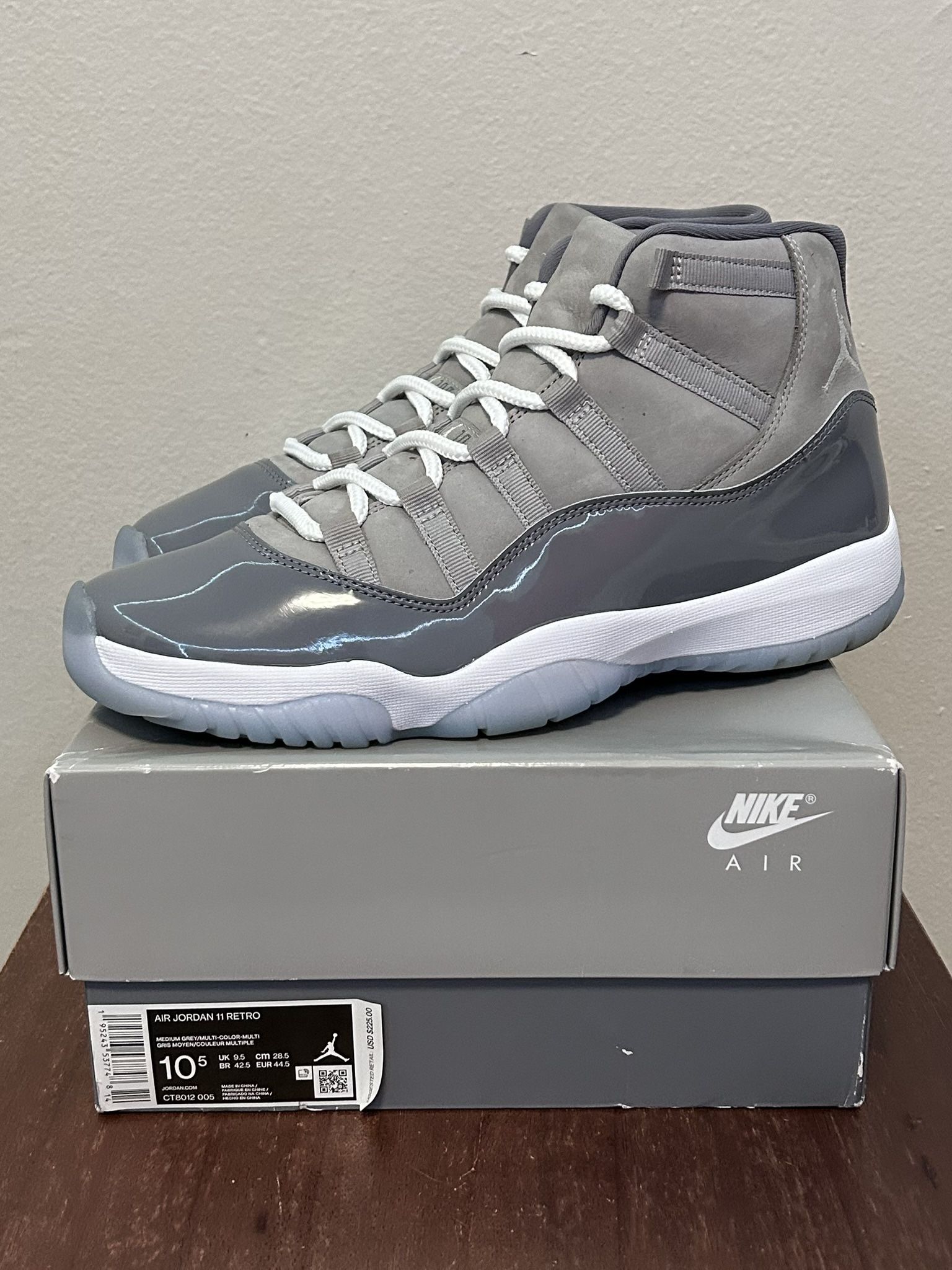 Jordan 11 Cool Grey Size 10.5