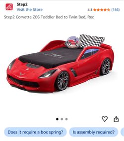 Step2 Corvette Z06 Toddler to Twin Bed Red