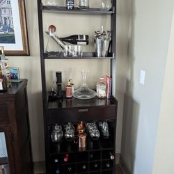 Crate And Barrel Sloane Espresso Wine Rack 