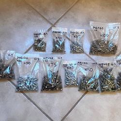 BRAND NEW BOLT ASSORTMENT 10.9 GRADE M6 M8 ALL NEW BAGGED LABELLED