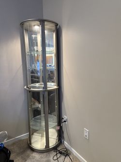 Glass And Wood Display Cabinet