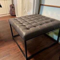 Faux leather Ottoman 